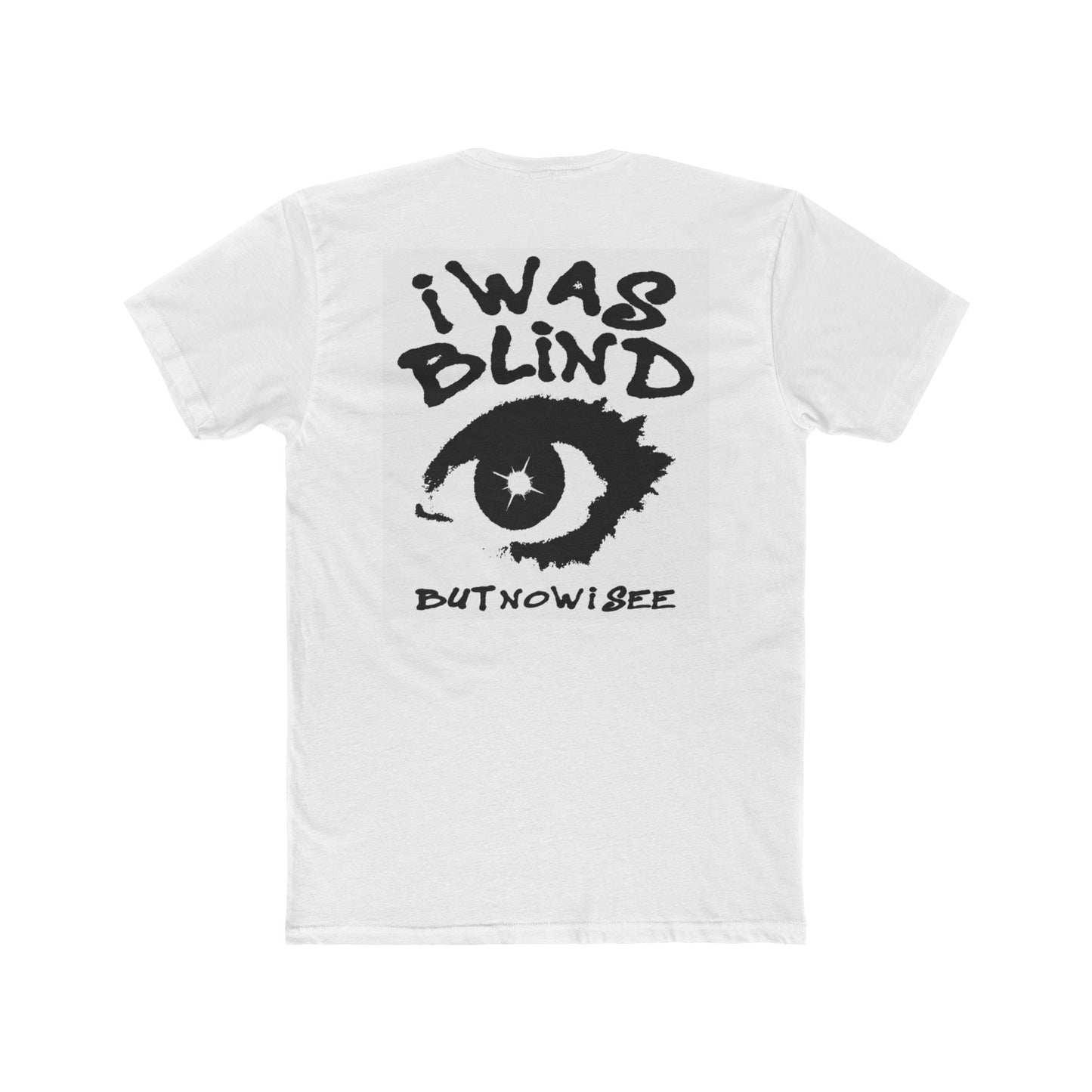 Unisex Cotton Crew Tee - 'I Was Blind' Inspirational Graphic Tee