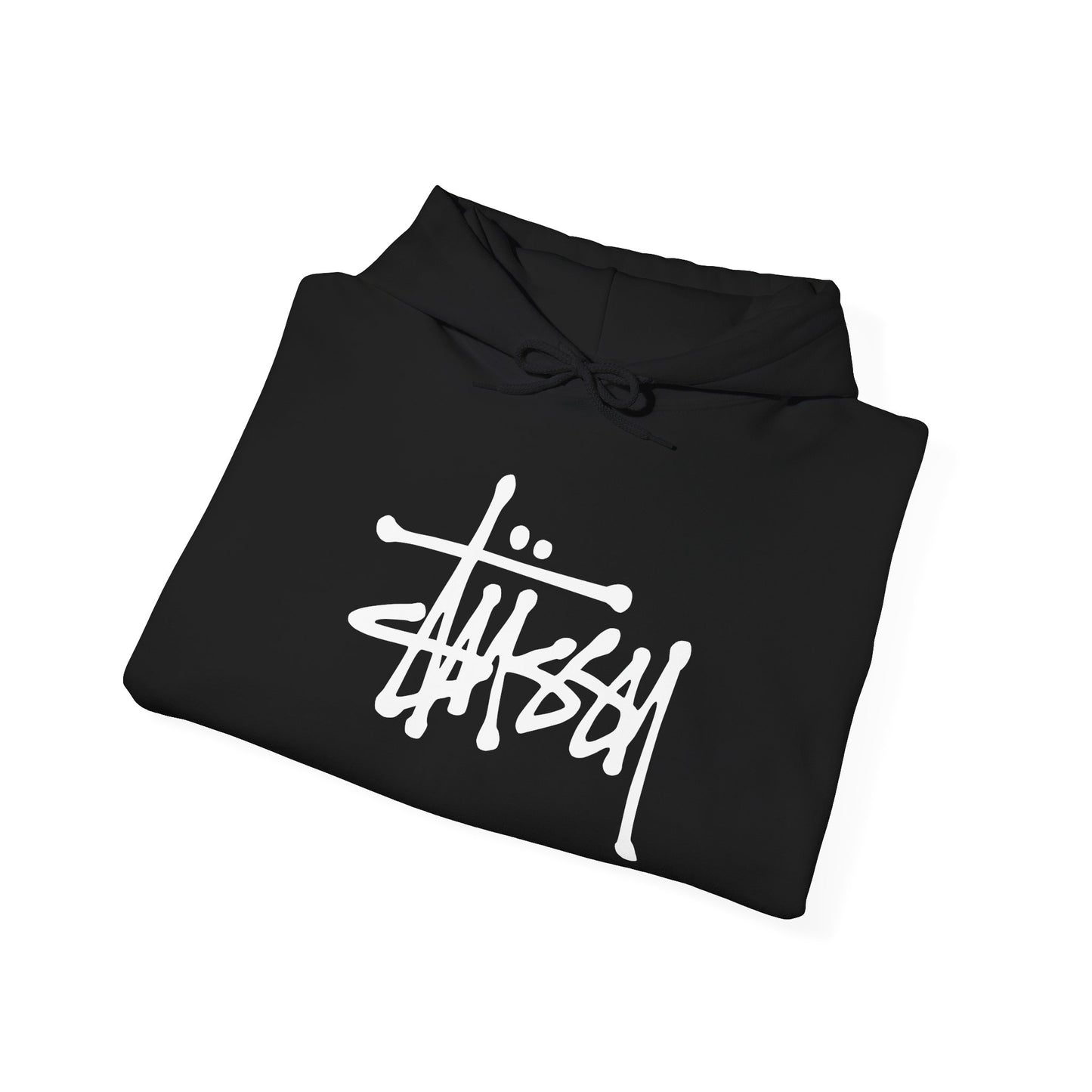 Urban Graffiti Unisex Hoodie - Street Style Sweatshirt with Bold Stussy Design