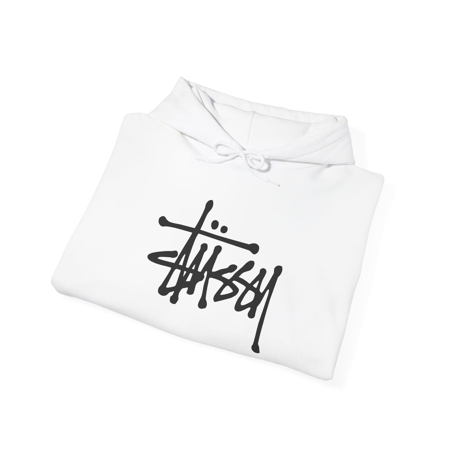 Urban Graffiti Unisex Hoodie - Street Style Sweatshirt with Bold Stussy Design